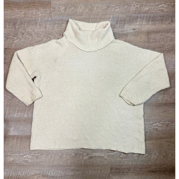 J Jill Marled Sweater Oatmeal Tan Cream Chunky Knit - Picture 1 of 10